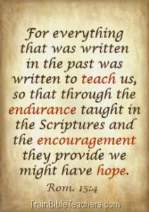 Everything, even the Poetic Books of the Bible, were written to teach us