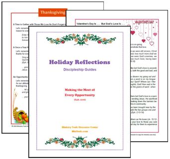 Holiday Reflections with Discipleship Opportunities