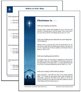Christmas Holiday Reflections Guide for Small Group Discussion